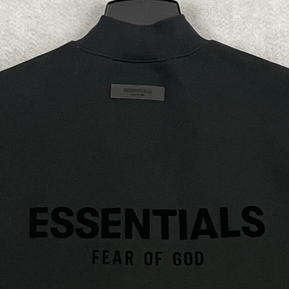 Fear of God Essentials Sweatshirt Mens XXS Black Pullover Stretch Limo Neck - Picture 10 of 13